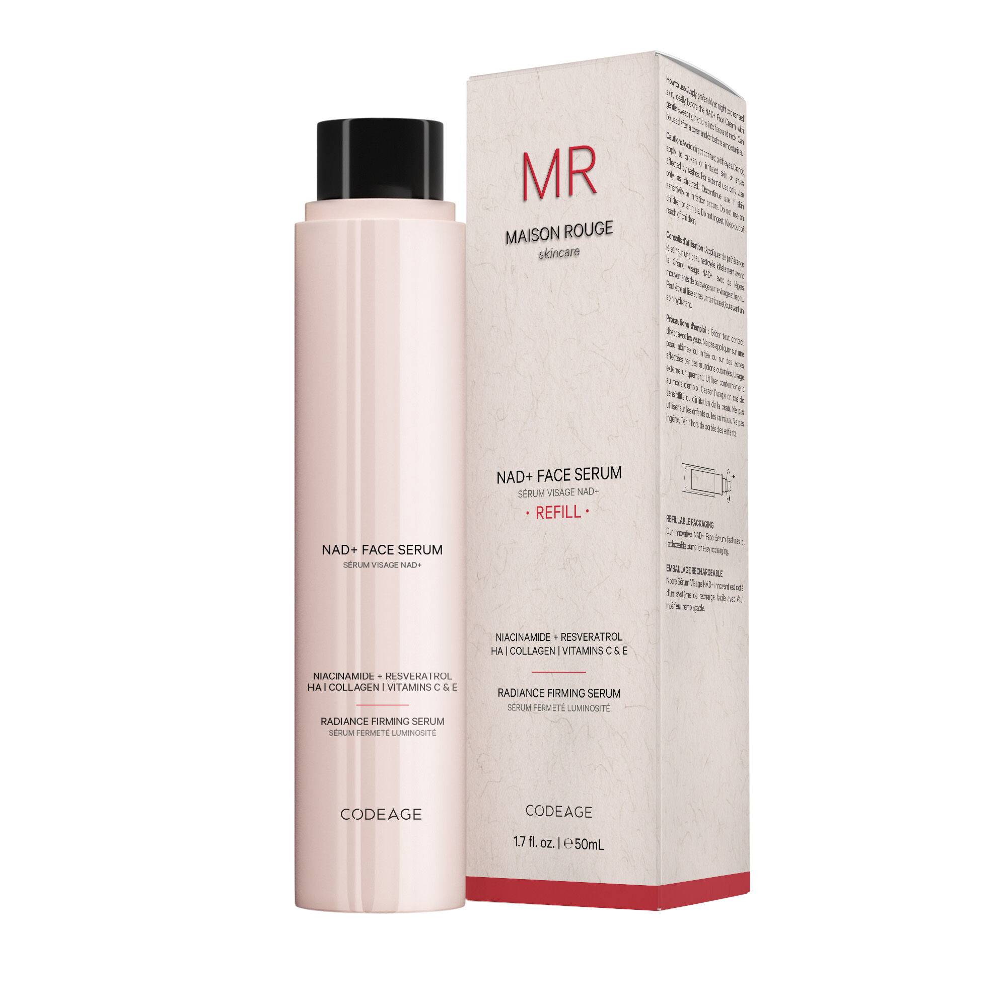 NAD+ Face Serum &middot; Refill - Glutathione, Hyaluronic Acid & Collagen