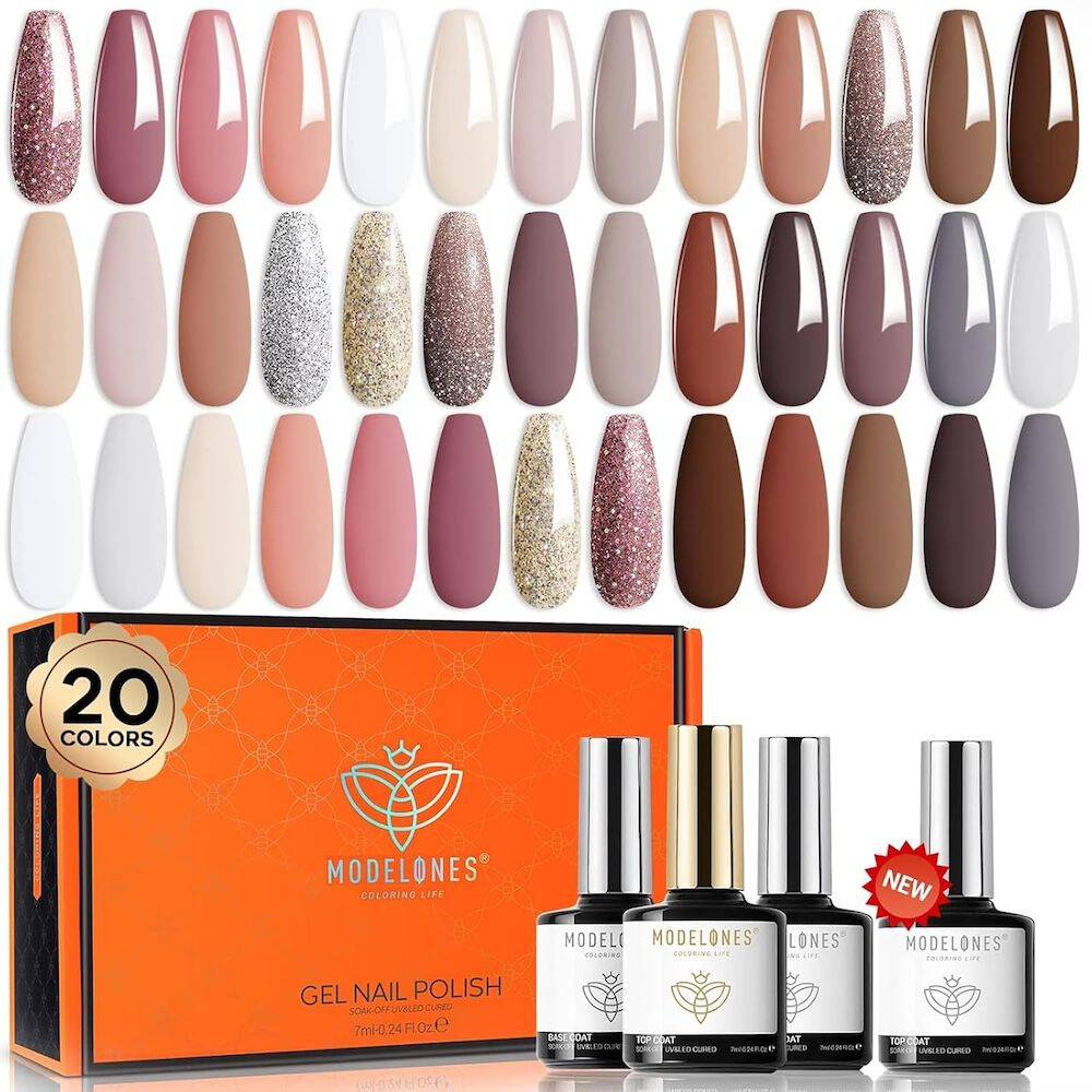 20 Shades Gel Nail Polish Set - Muted Muse