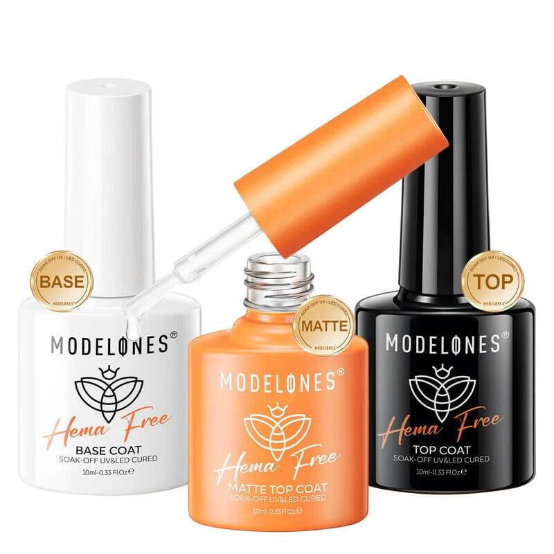 Hema-Free Matte & Shine Top Coat with Base Coat Set