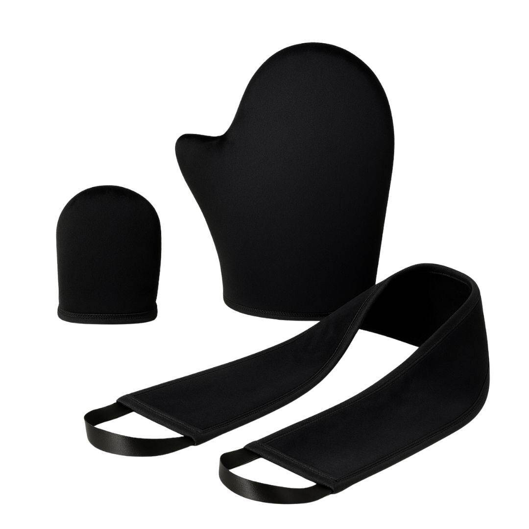 Luxurious Self Tanning Mitts, Streak-Free Face & Back Application