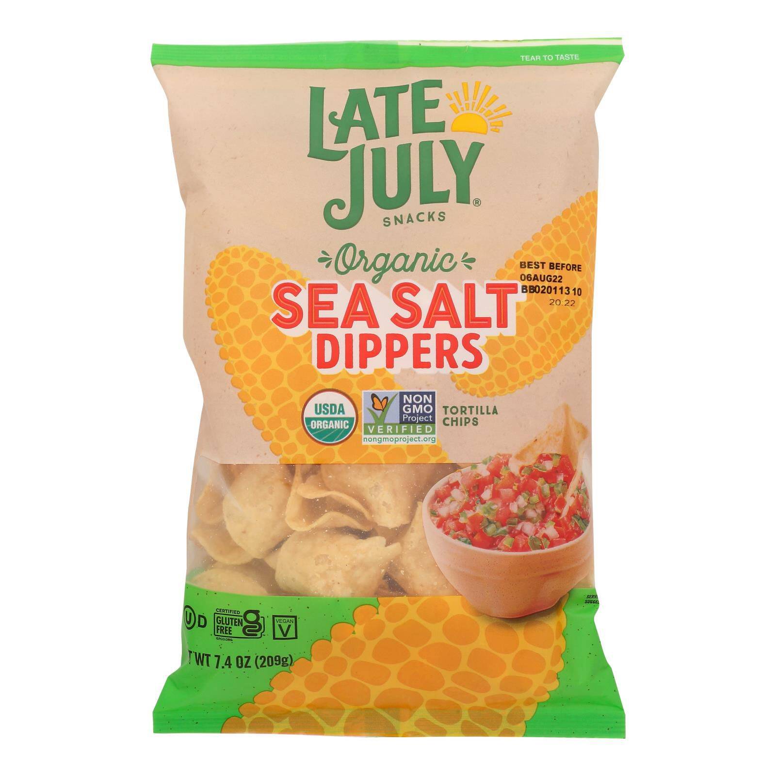 Tortilla Chips Dipper Sea Salt - Case Of 9, 7.4 Oz