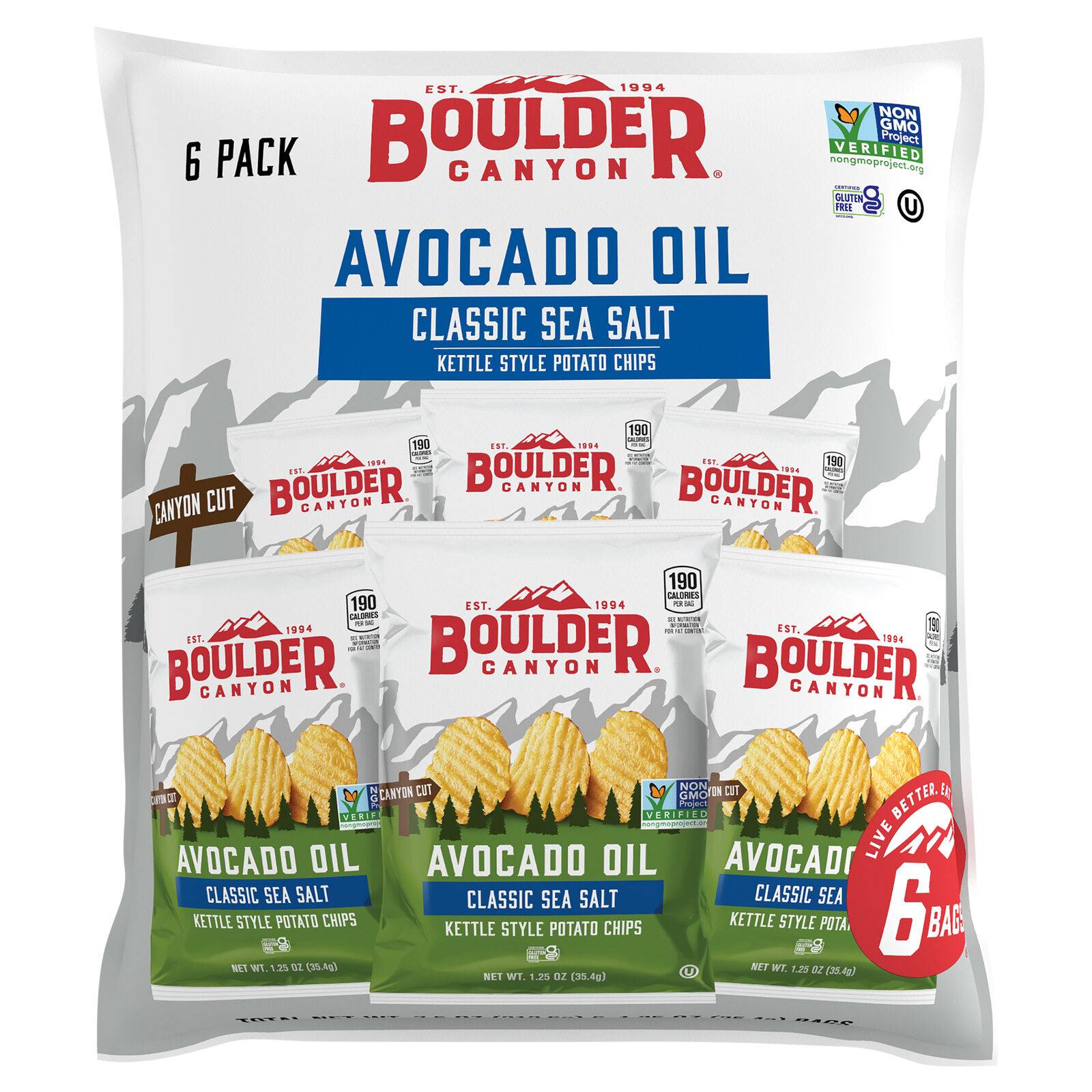 Chips - Classic Sea Salt Avocado Oil - Case Of 8 - 6 - 1.25 Oz