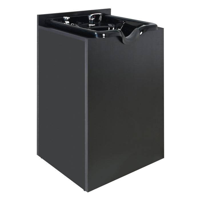 Salon Wet Cabinet Station with Shampoo Bowl & Sprayer Faucet