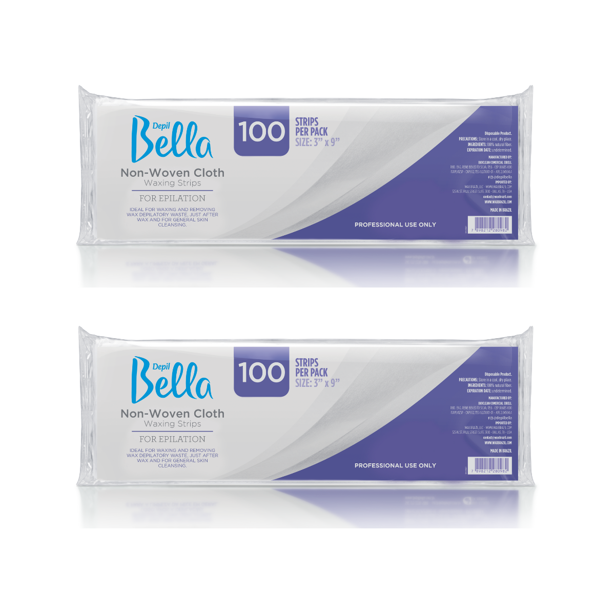 Non-Woven Cloth Waxing Strips - 100% Natural Fiber