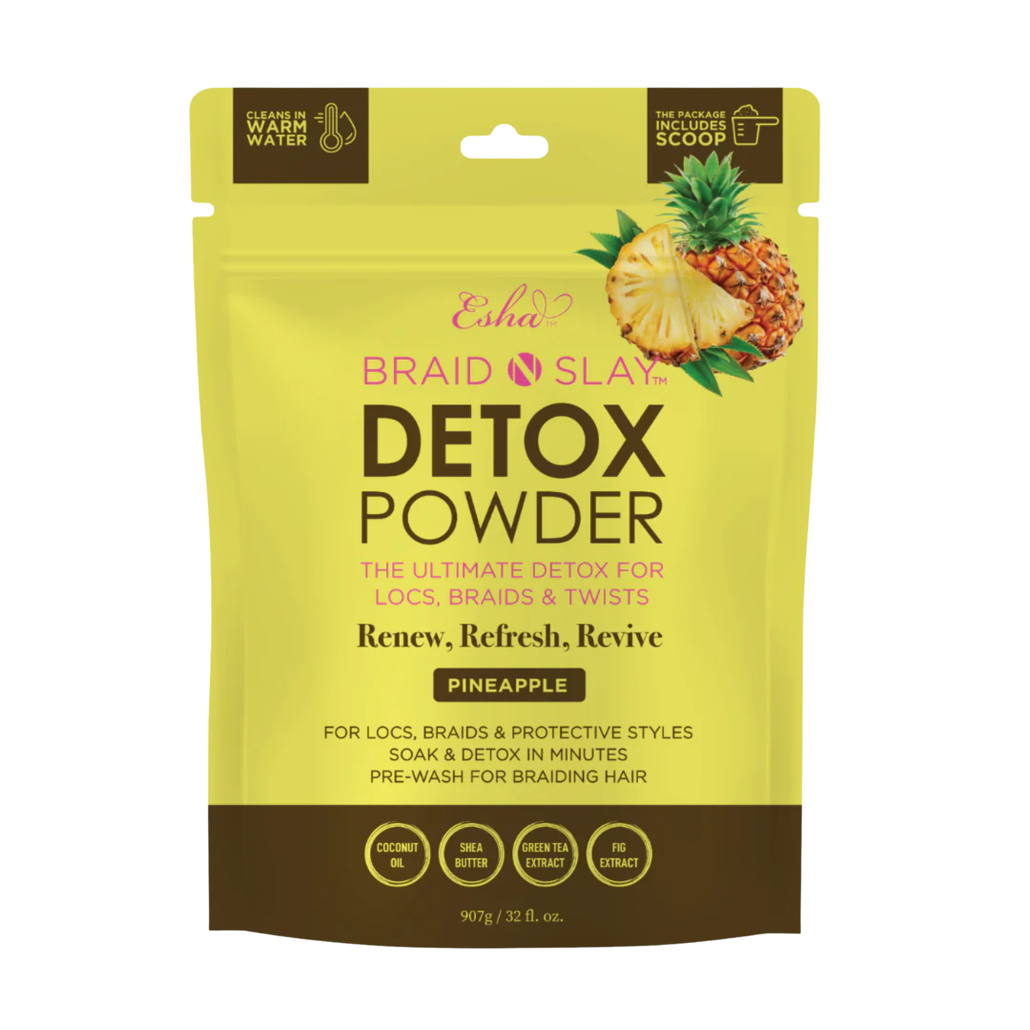 Braid N Slay Detox Powder - Pineapple
