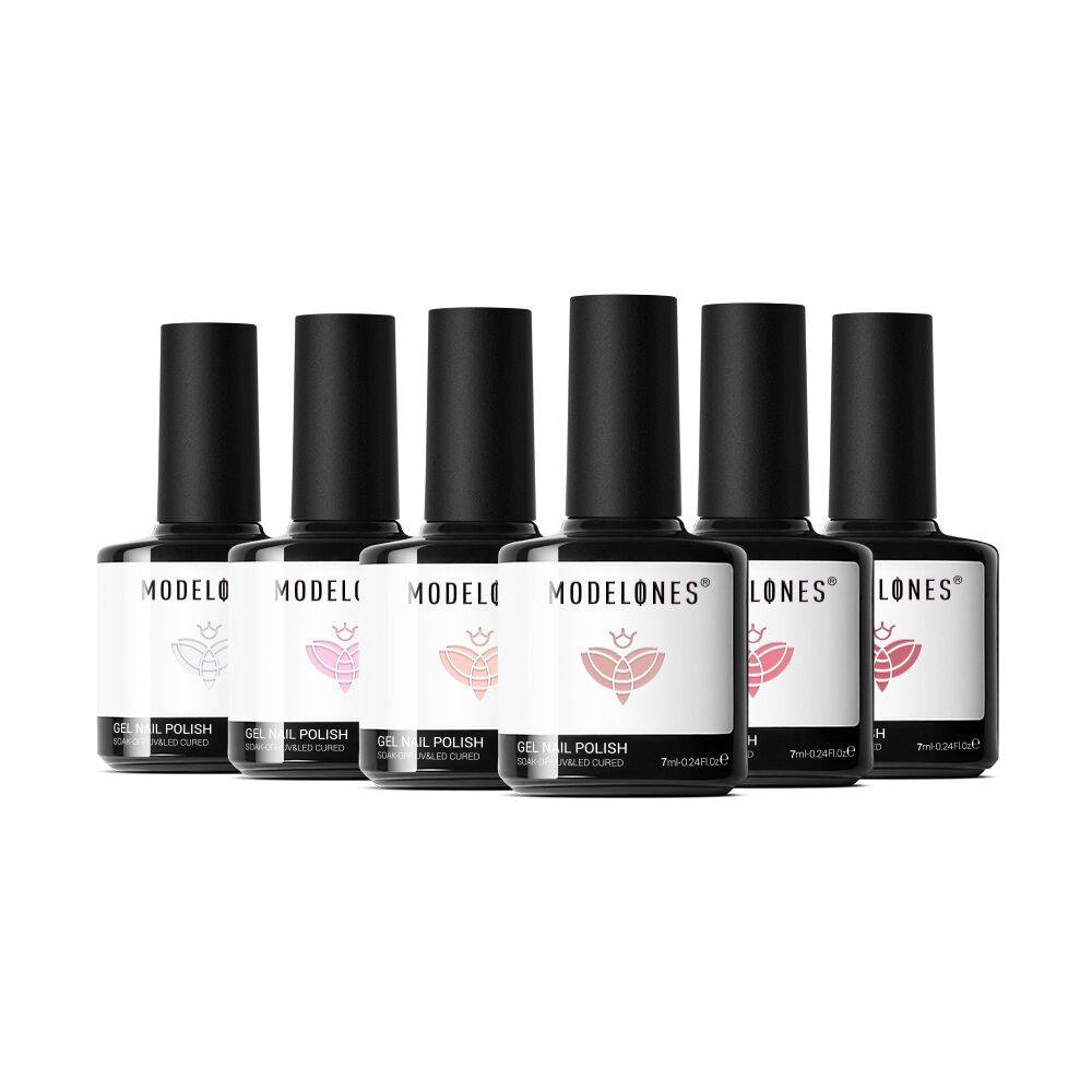 6 Shades Gel Nail Polish Set - Jelly Chic
