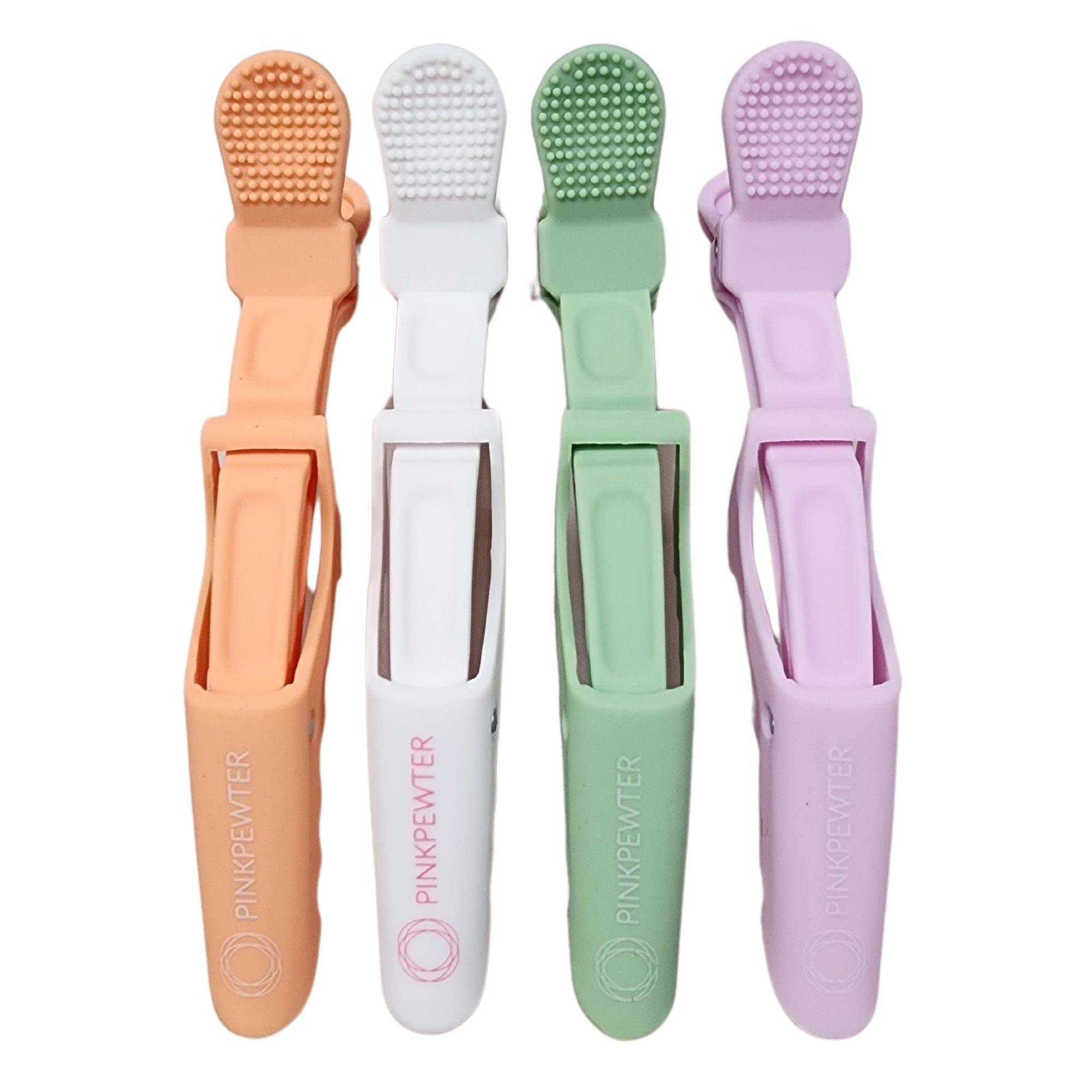 Professional Crocodile Grip No-Slip Sectioning Clips - 4pc