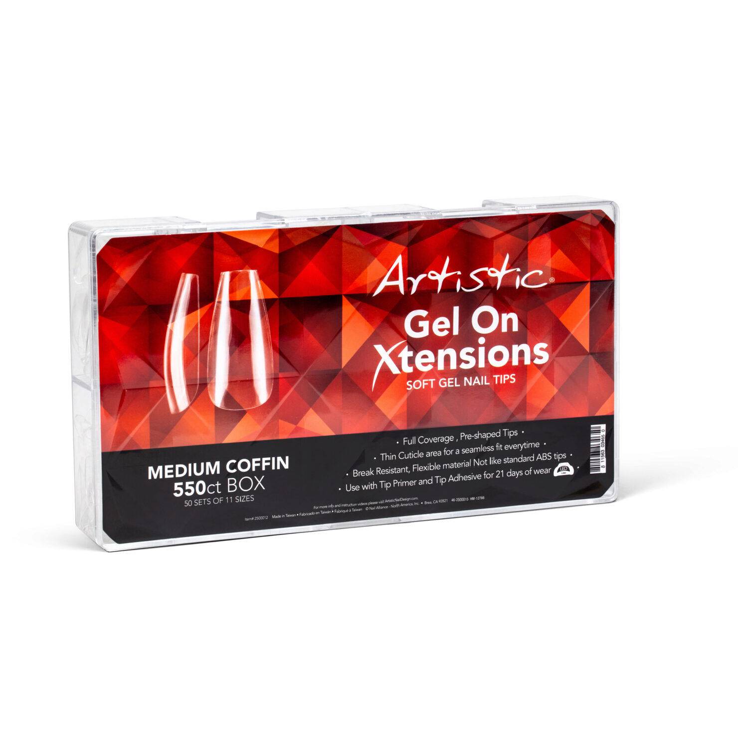 Gel On Xtensions, Coffin - 550CT
