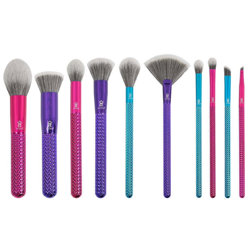 Metallic Brights 10pc Signature Makeup Brush Set
