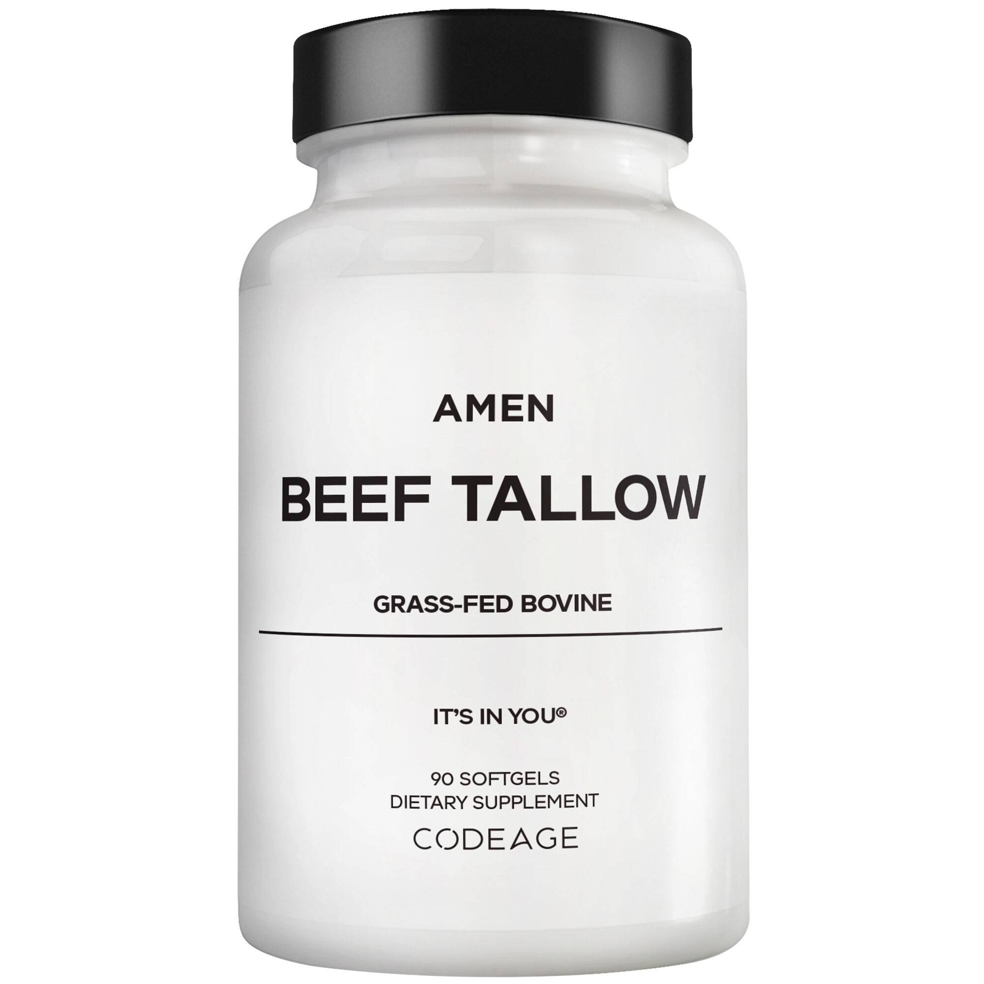 Amen Beef Tallow Grass-Fed Bovine Tallow Nutrients Whole-Food Paleo