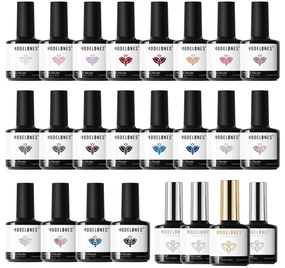 20 Shades Gel Nail Polish Set - Vibrant Bliss