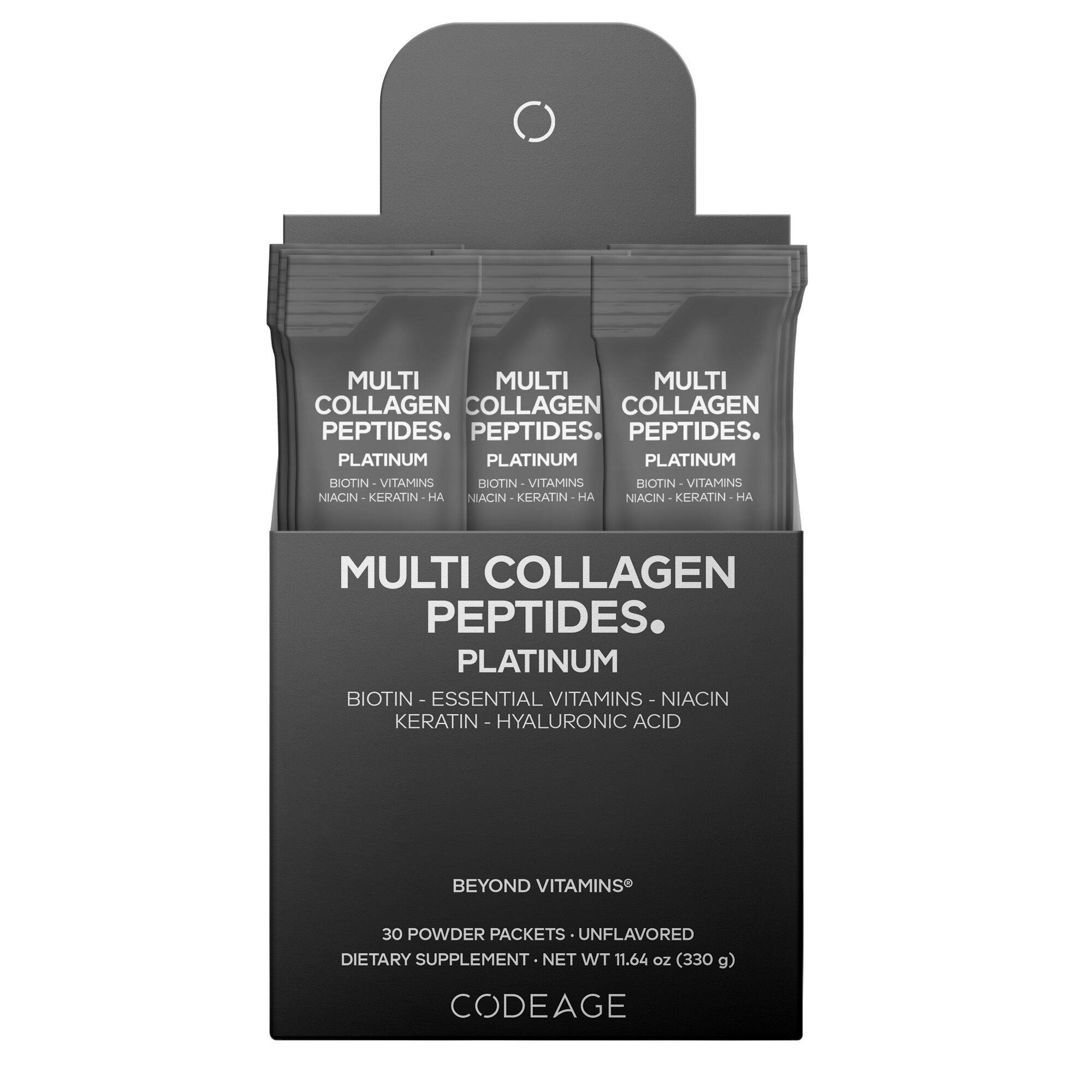 Multi Collagen and Biotin 10,000 mcg + Vitamin C, B6 & D3 Stick Packs
