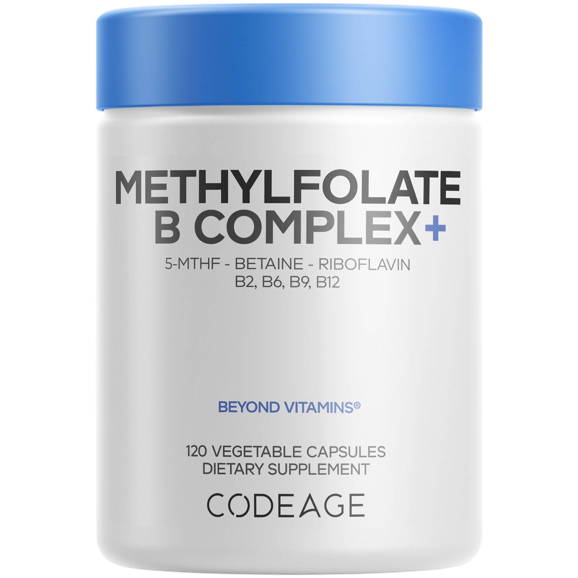 Methylfolate B Complex Supplements 5-MTHF 1000mcg Betaine Riboflavin
