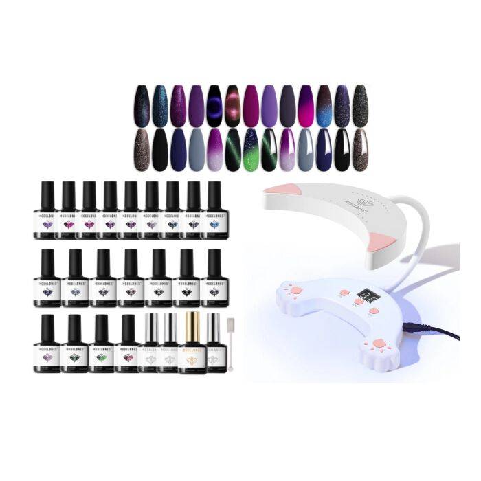 20 Gel Polish & Smart LED Nail Lamp All-in-One Salon Starter Kit