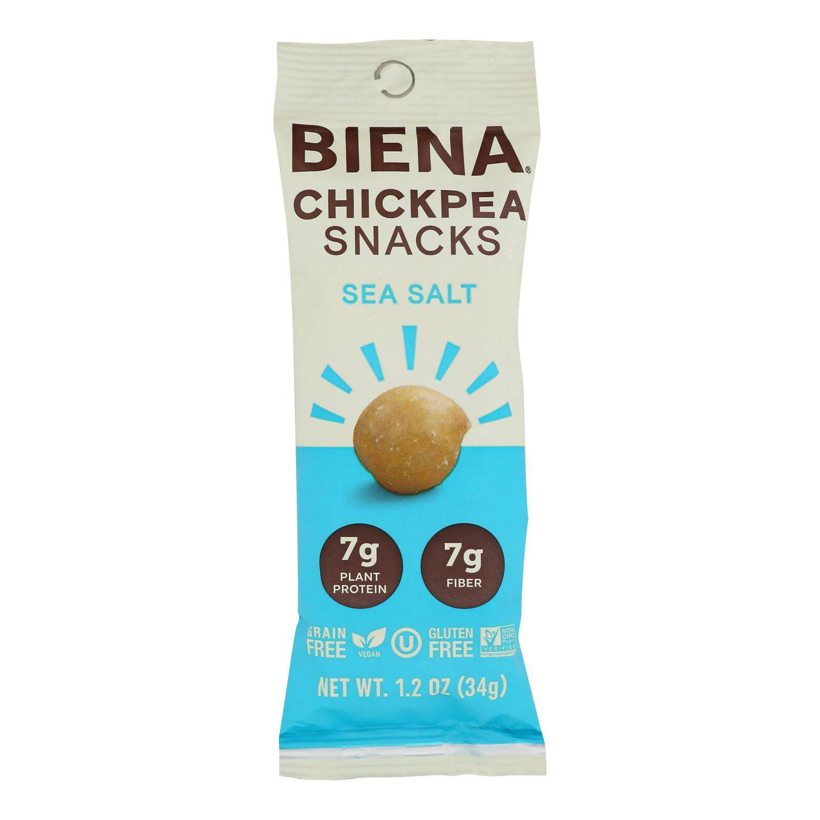 Chickpea Snacks - Sea Salt - Case Of 10, 1.2 Oz