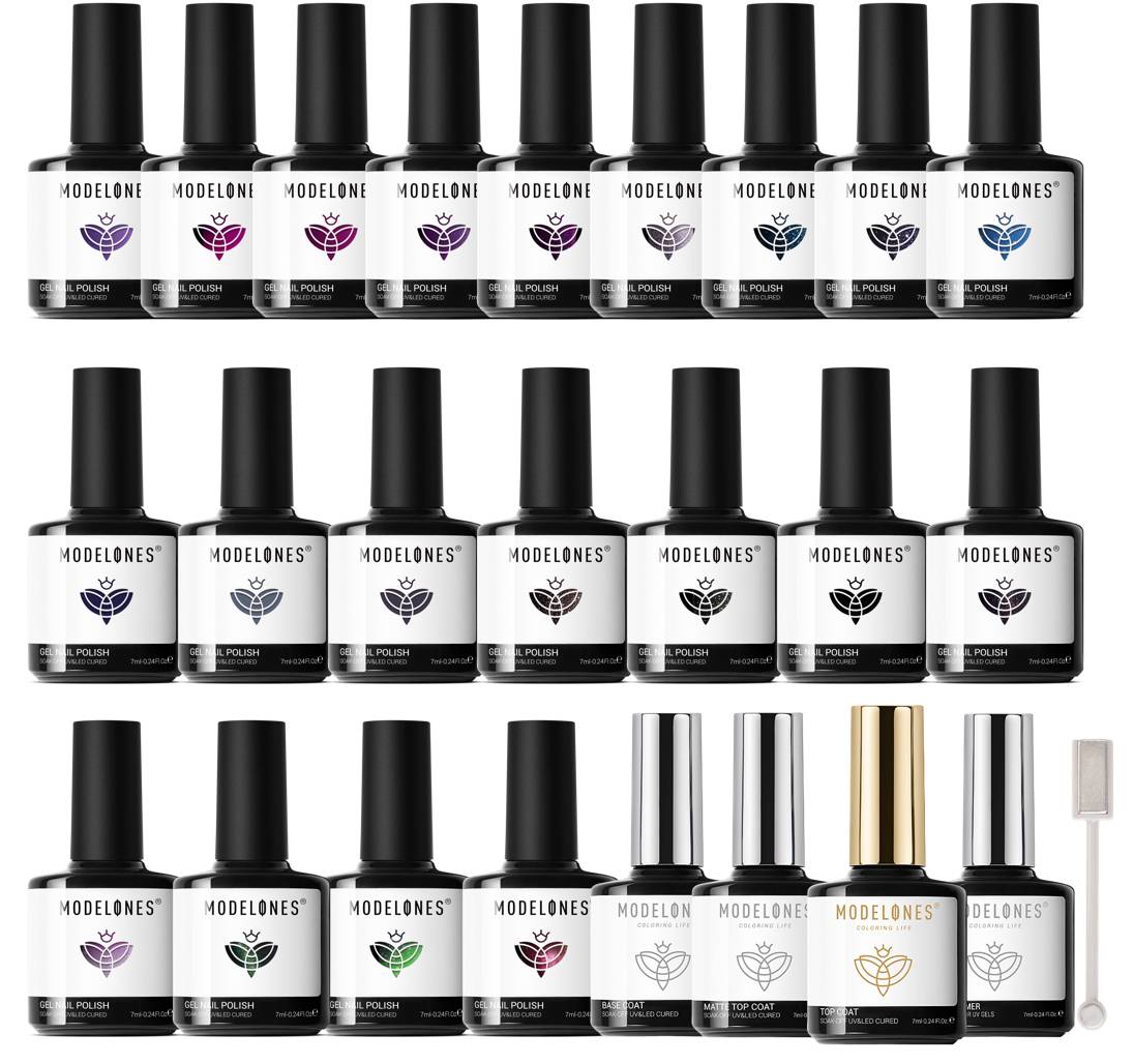 20 Shades Gel Nail Polish Set - Aurora Dreamscape