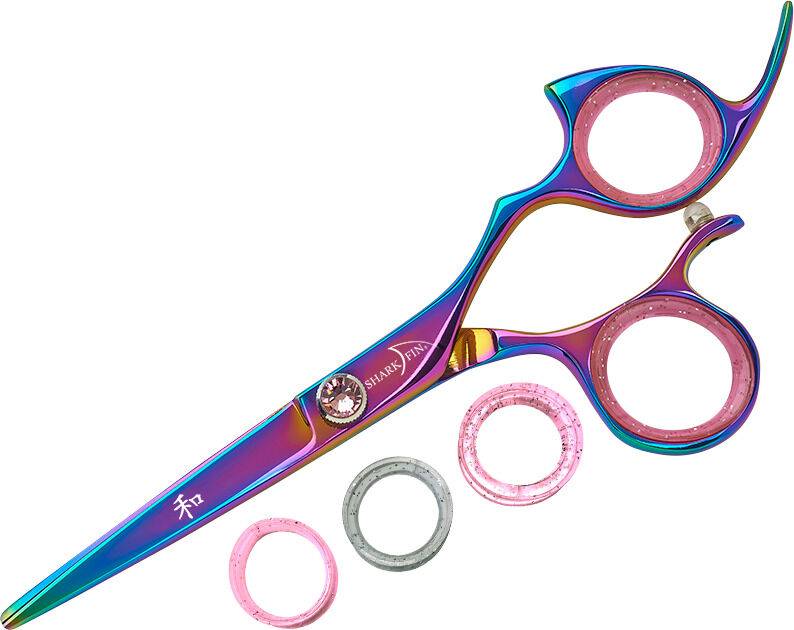 Right Hand Pro Non-Swivel Rainbow Titanium Cutting Shear