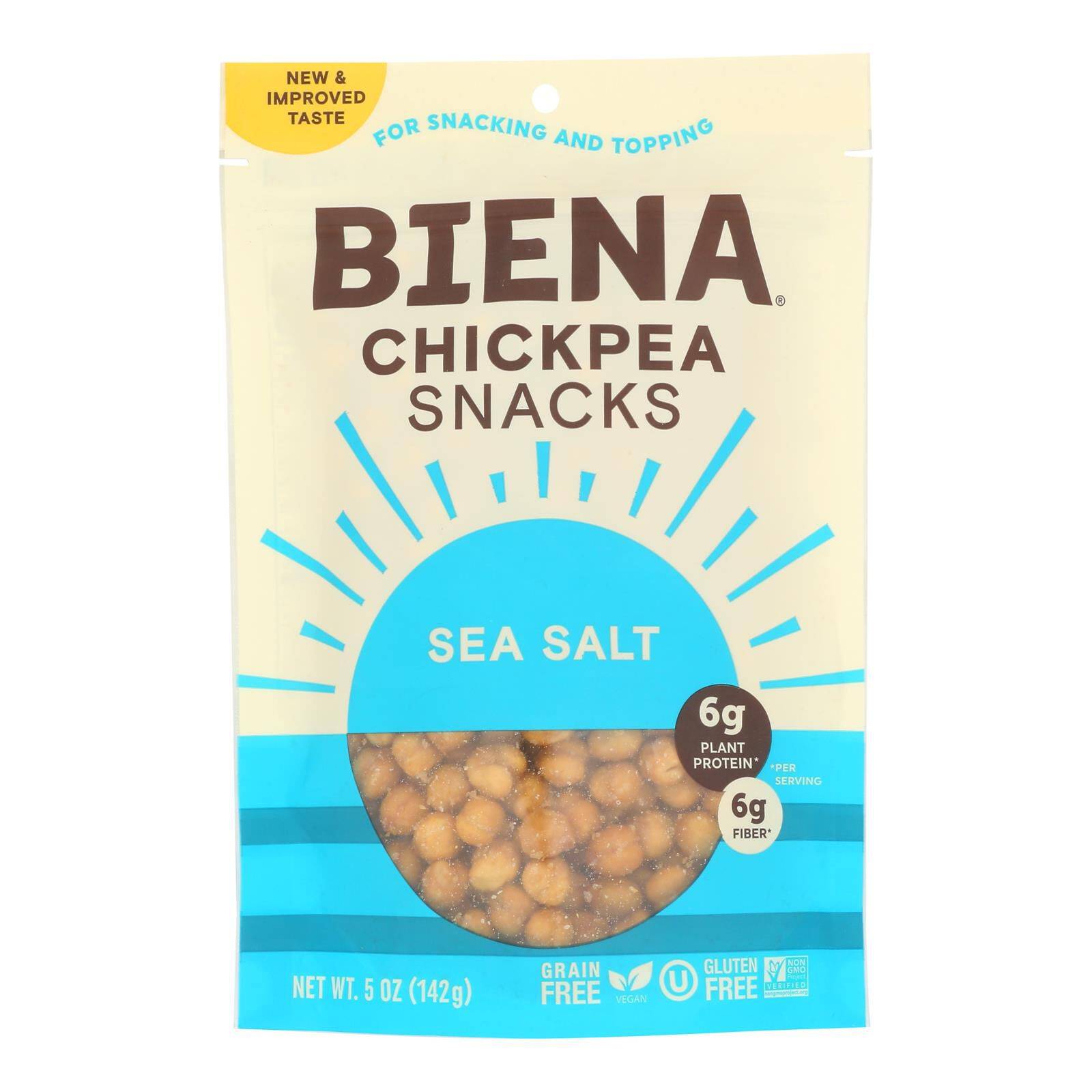 Chickpea Snacks - Sea Salt - Case Of 8, 5 Oz