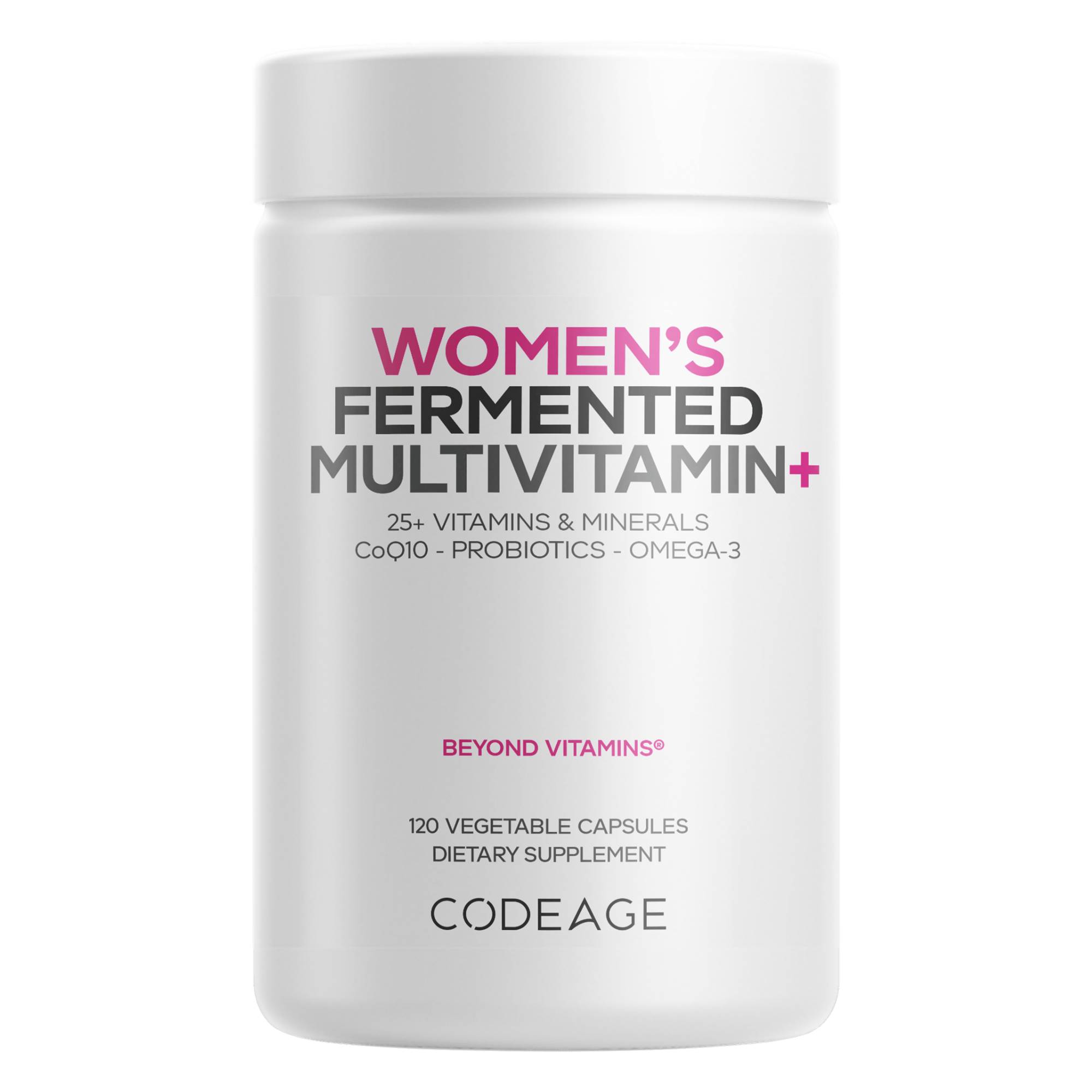 Women's Daily Multivitamin 25+ Vitamins & Minerals CoQ10 Probiotics