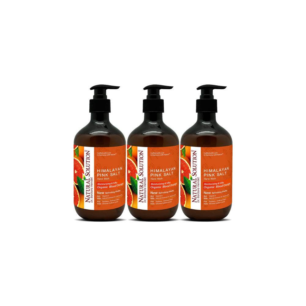 Natural Solution Blood Orange Hand Wash and Pink Salt - 3 Pcs