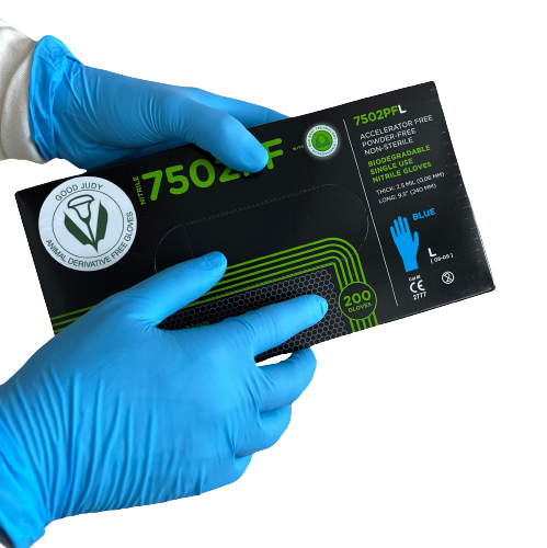 Blue Biodegradable Nitrile Gloves (200 per box)