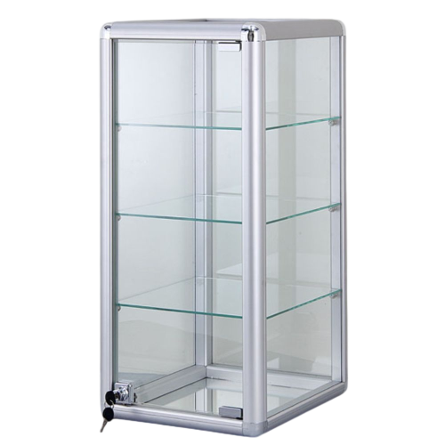 Aluminum Framed Glass Countertop Showcase - 12" w