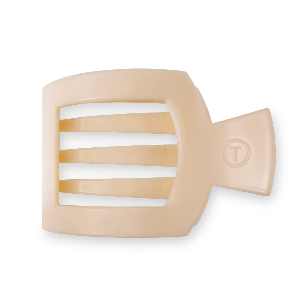 Flat Square Almond Beige Hair Clip