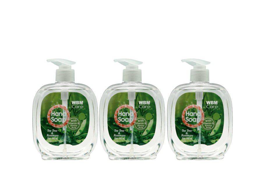 WBM Care Liquid Hand Soap, Tea Tree & Rosemary - 16.9 oz - 3 Pcs