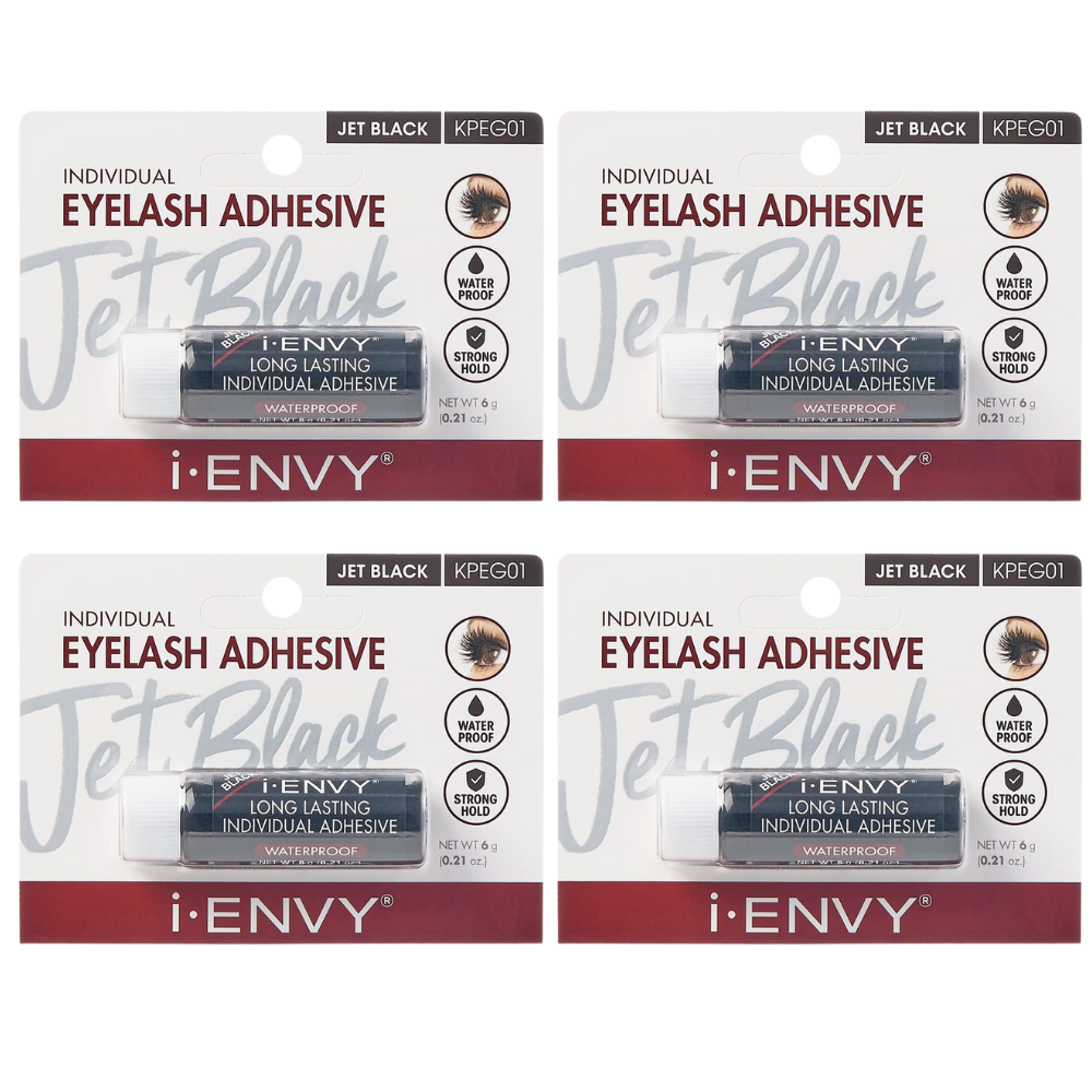iENVY Individual Cluster Semi-Permanent Lash Glue - Jet Black (4 pack)