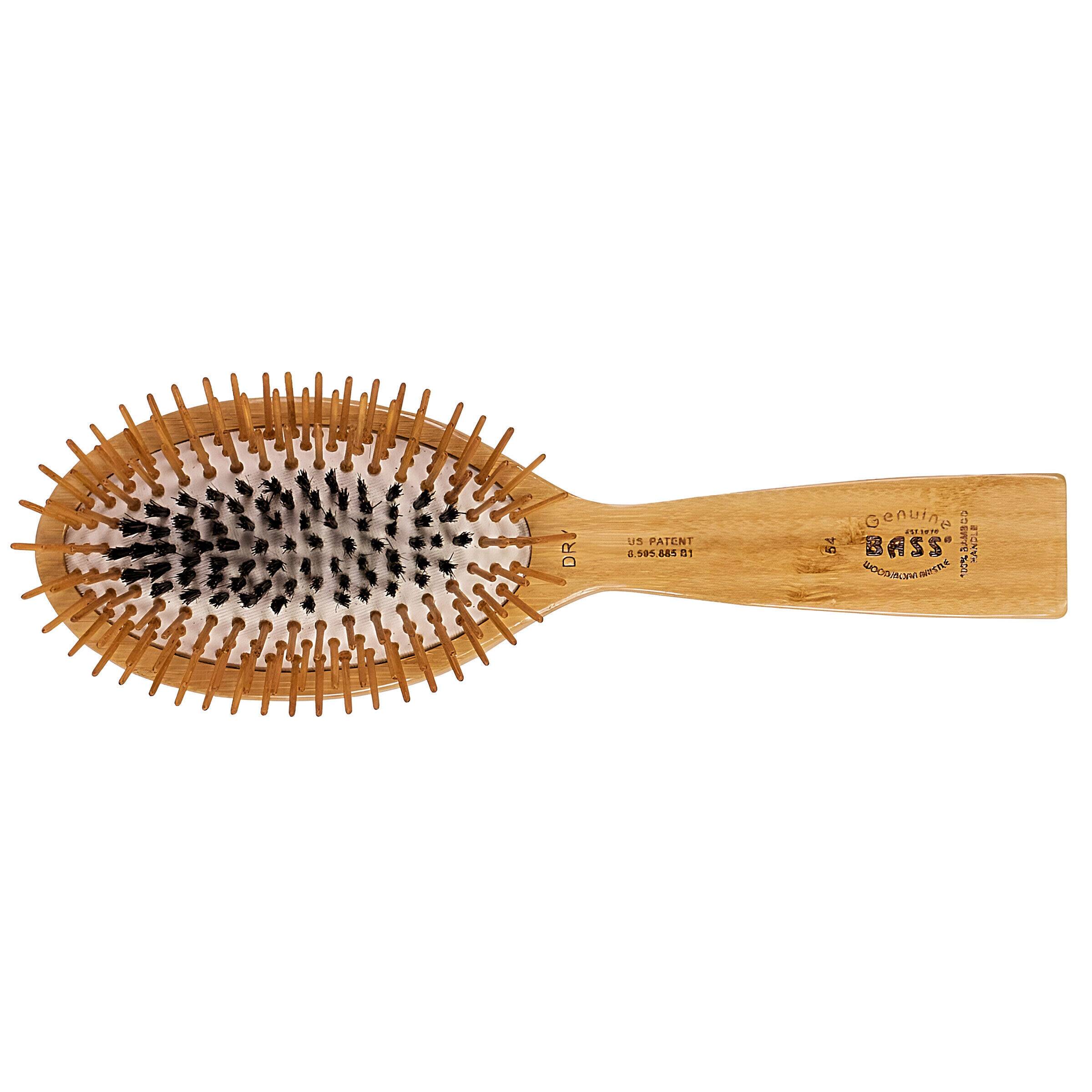 FUSION Shine&Condition Pure Boar Bristles+Bamboo Pin & Handle Lg Oval