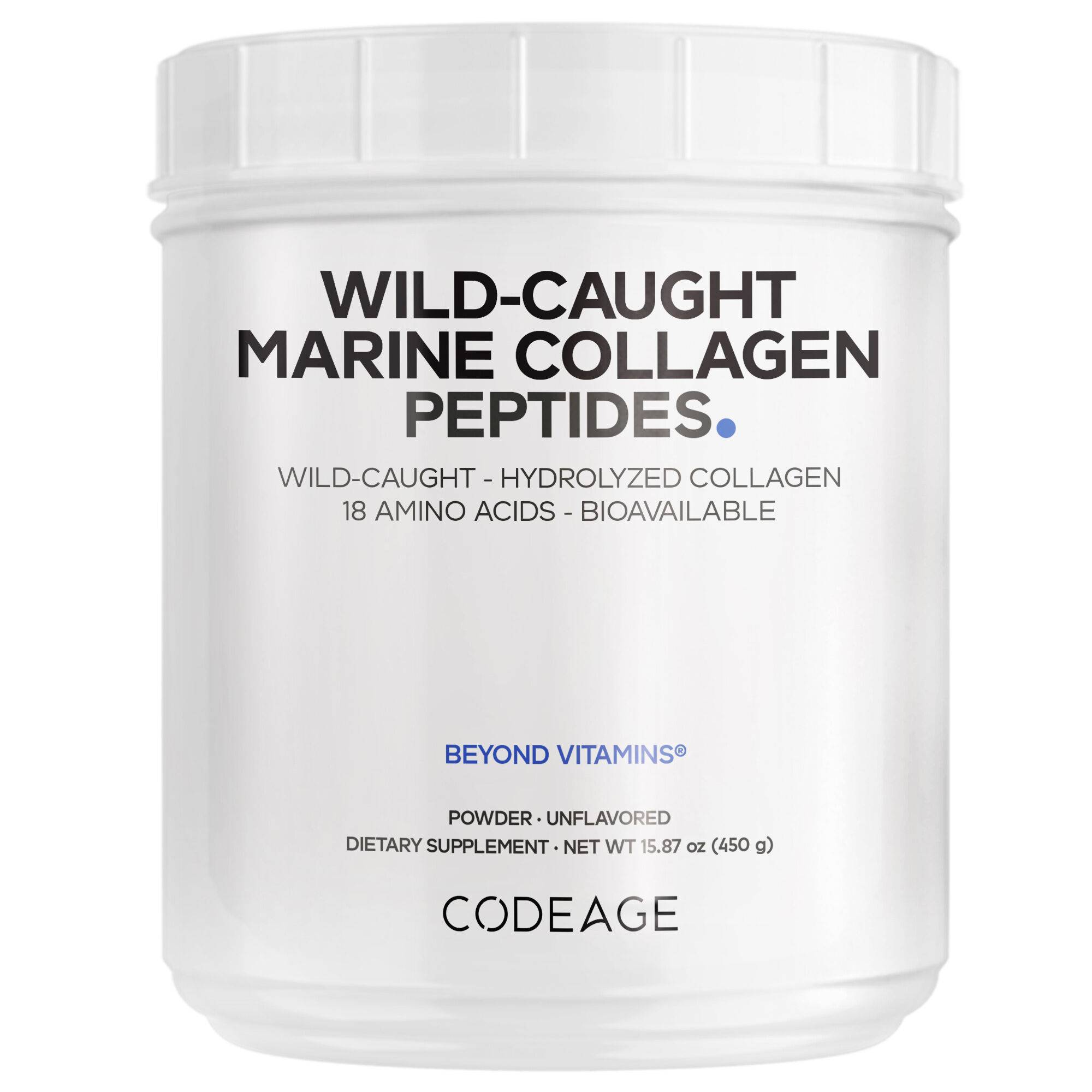 Marine Collagen Powder Wild-Caught Hydrolyzed Fish Collagen Type 1 & 3