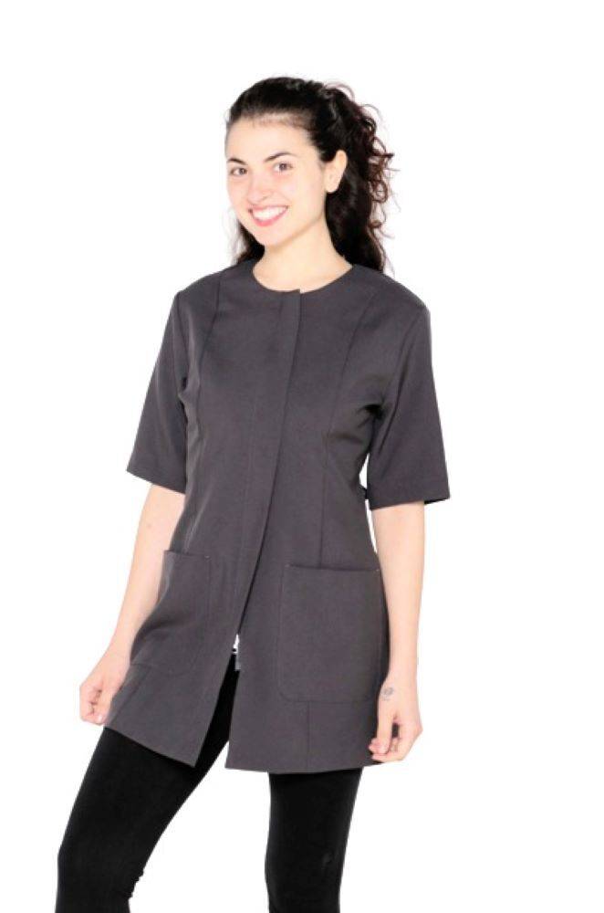 Cathy Professional Smock, Stylist Jacket, Cosmetology Uniform, Grey