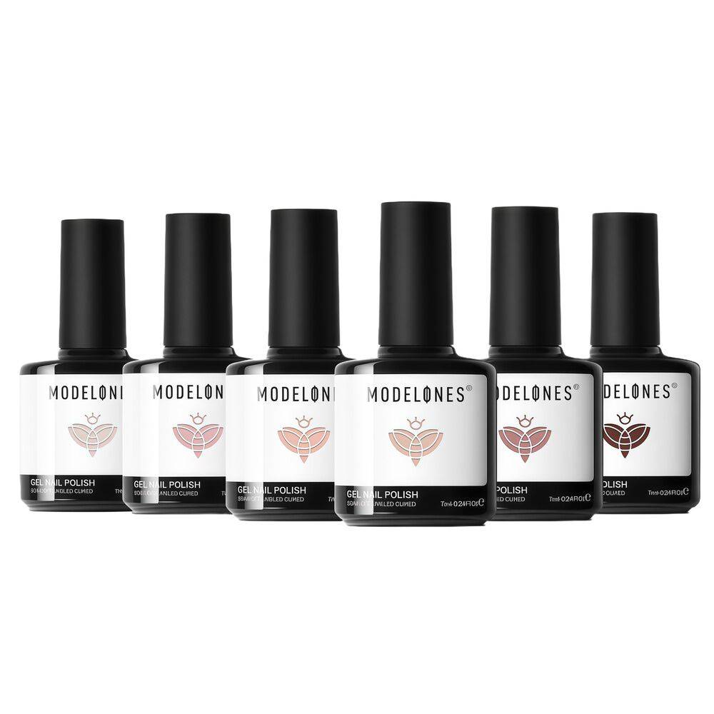 6 Shades Gel Nail Polish Set &ndash; Bare & Berry
