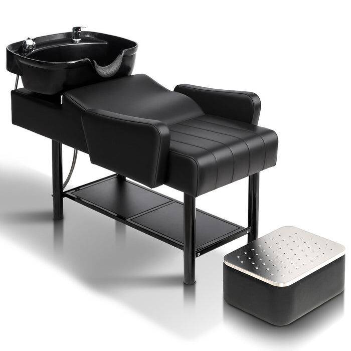 BU2501 Salon Shampoo Backwash Chair Unit with ABS Plastic Bowl