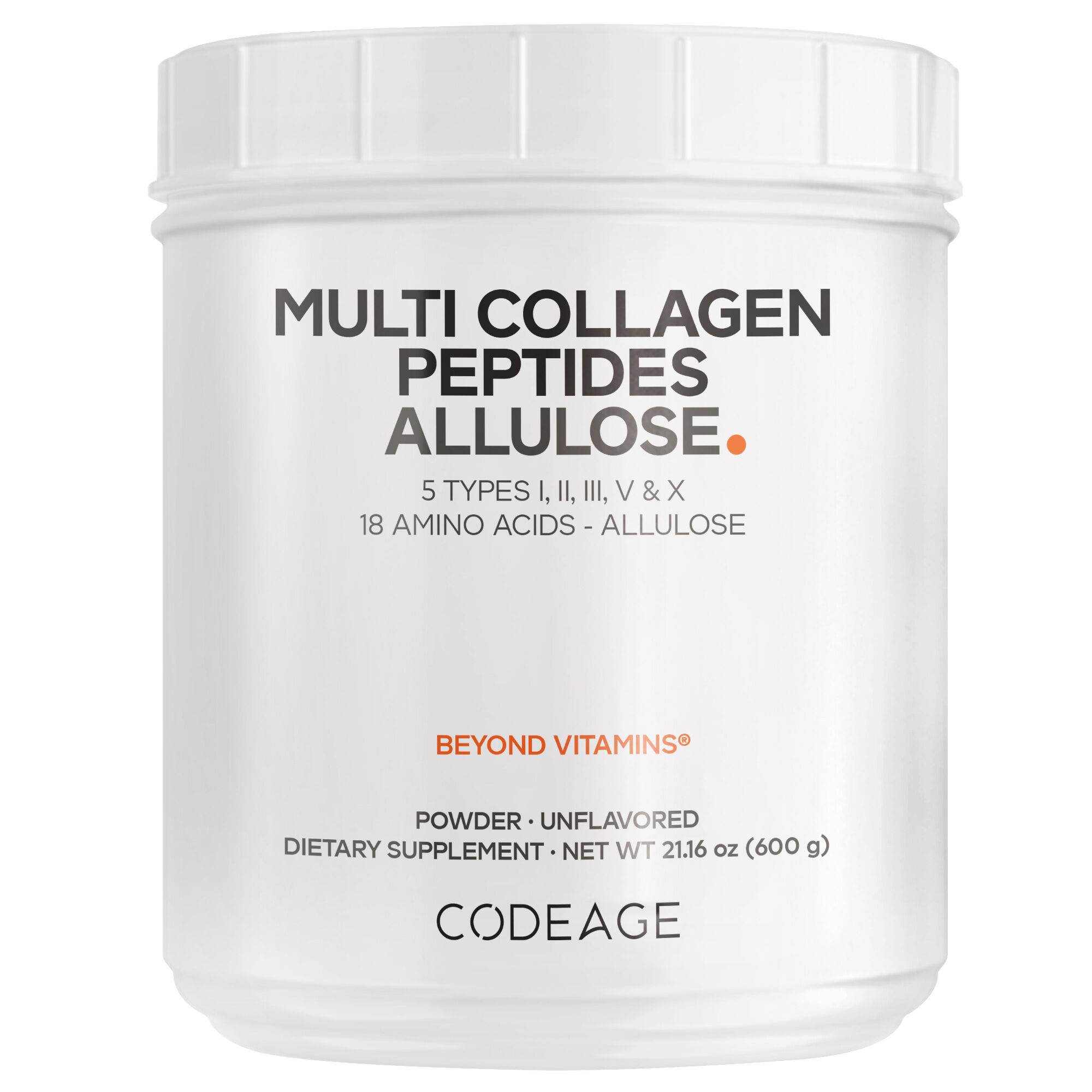 Multi Collagen Peptides Powder + Allulose  - 0 Calorie Sweetener