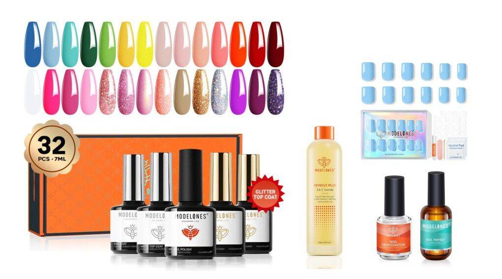 28-Shade Gel Collection with Demo Press-Ons
