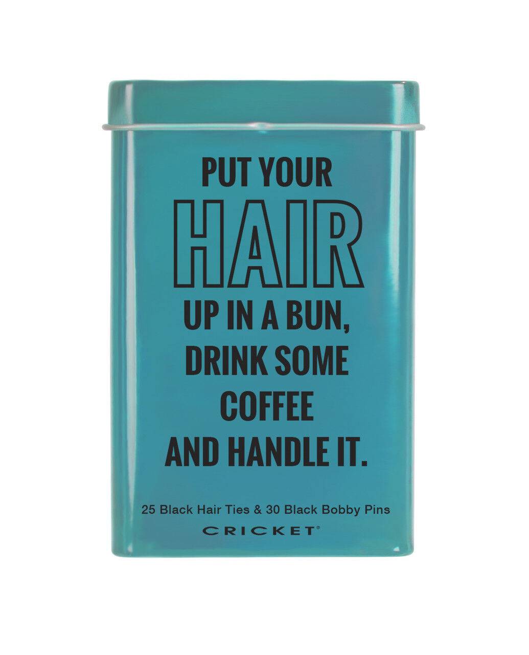 Handle It Hair Tin (25 Black Hair Ties & 30 Black Bobby Pins)