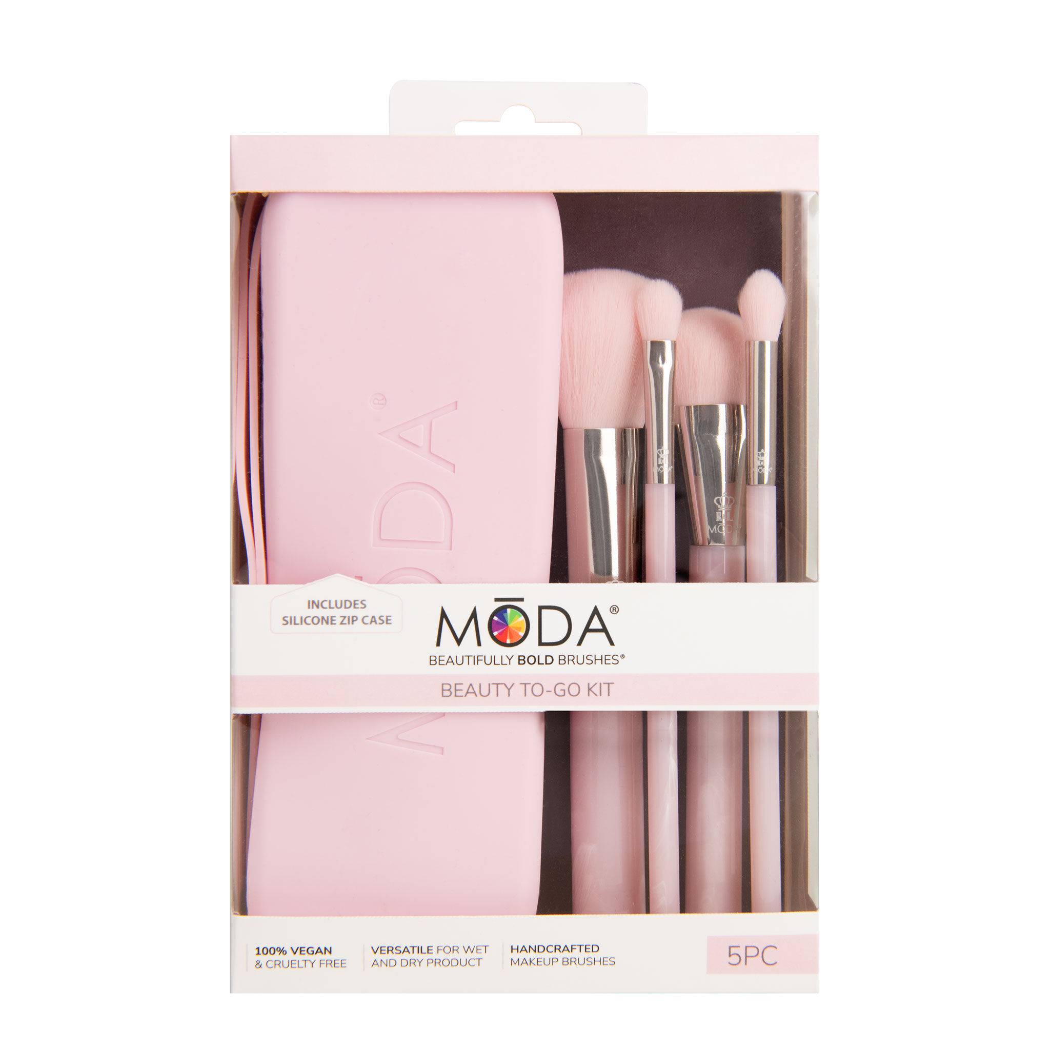 Beauty To-Go Pink 5pc Makeup Brush Kit
