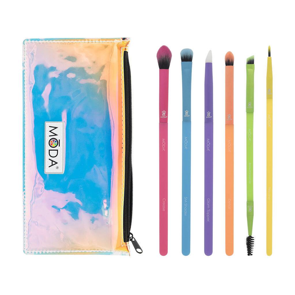 Totally Electric 7pc Bright Eye Makeup Brush Kit