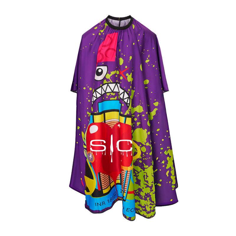 Professional Barber Kick Cape Purple Radioactive