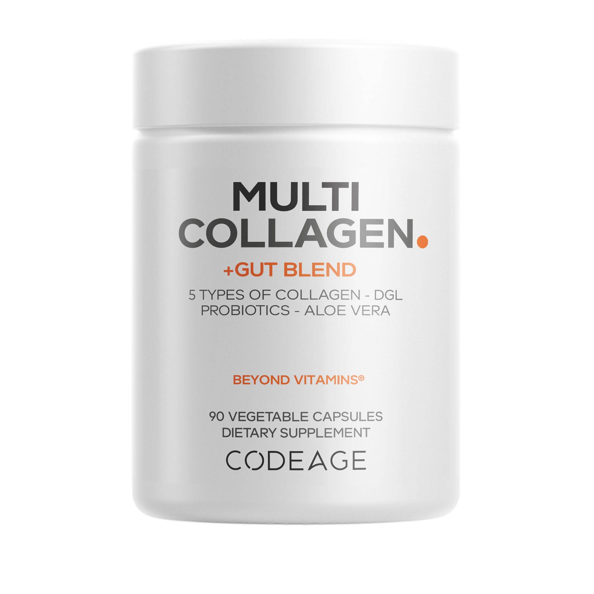 Multi Collagen+ Gut Blend Supplement Digestive Probiotics Aloe Vera