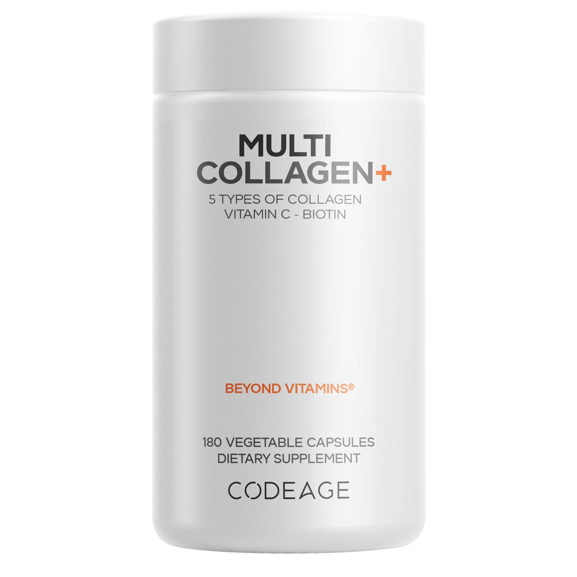 Multi Collagen+ Supplement with Vitamin C, Biotin, Hyaluronic Acid