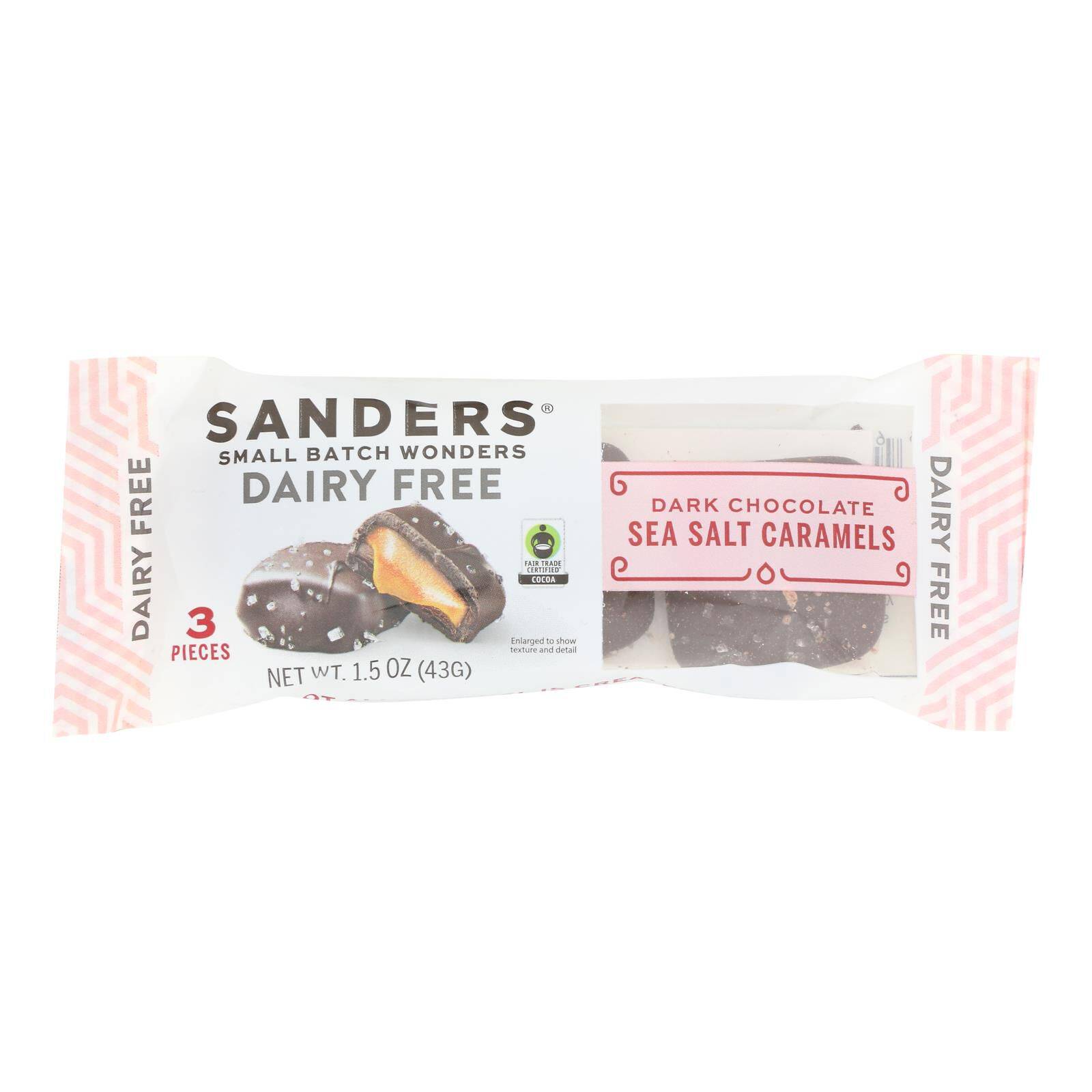 Dark Chocolate Sea Salt Caramels - Case Of 8, 1.5 Oz