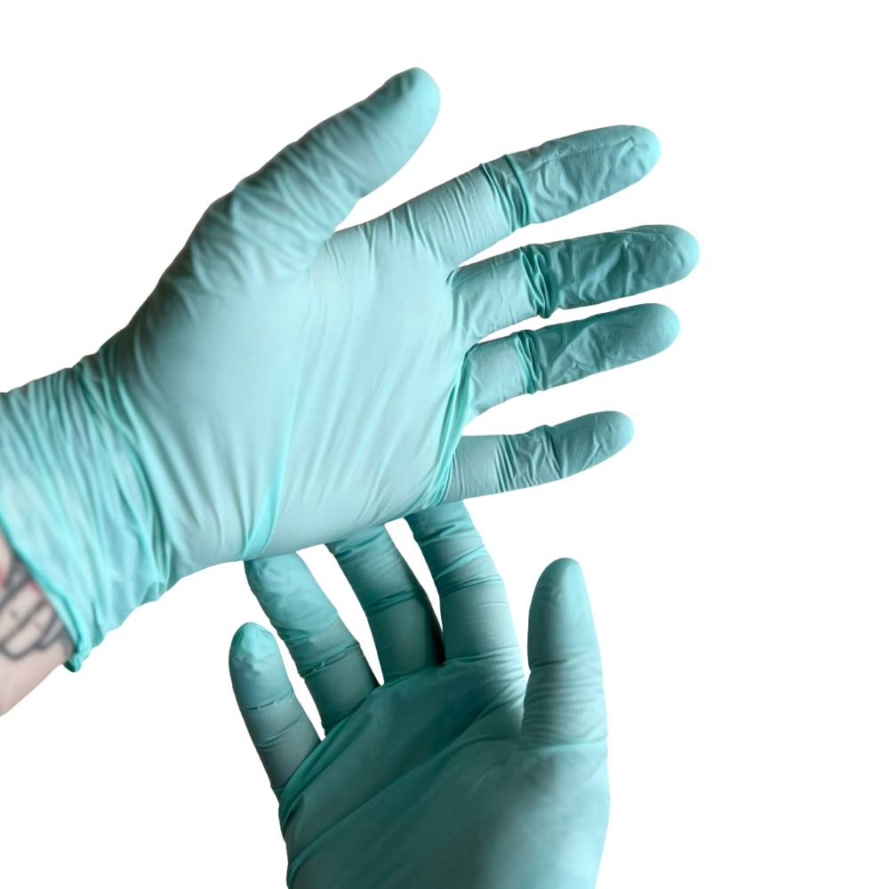Mint Biodegradable Nitrile Gloves