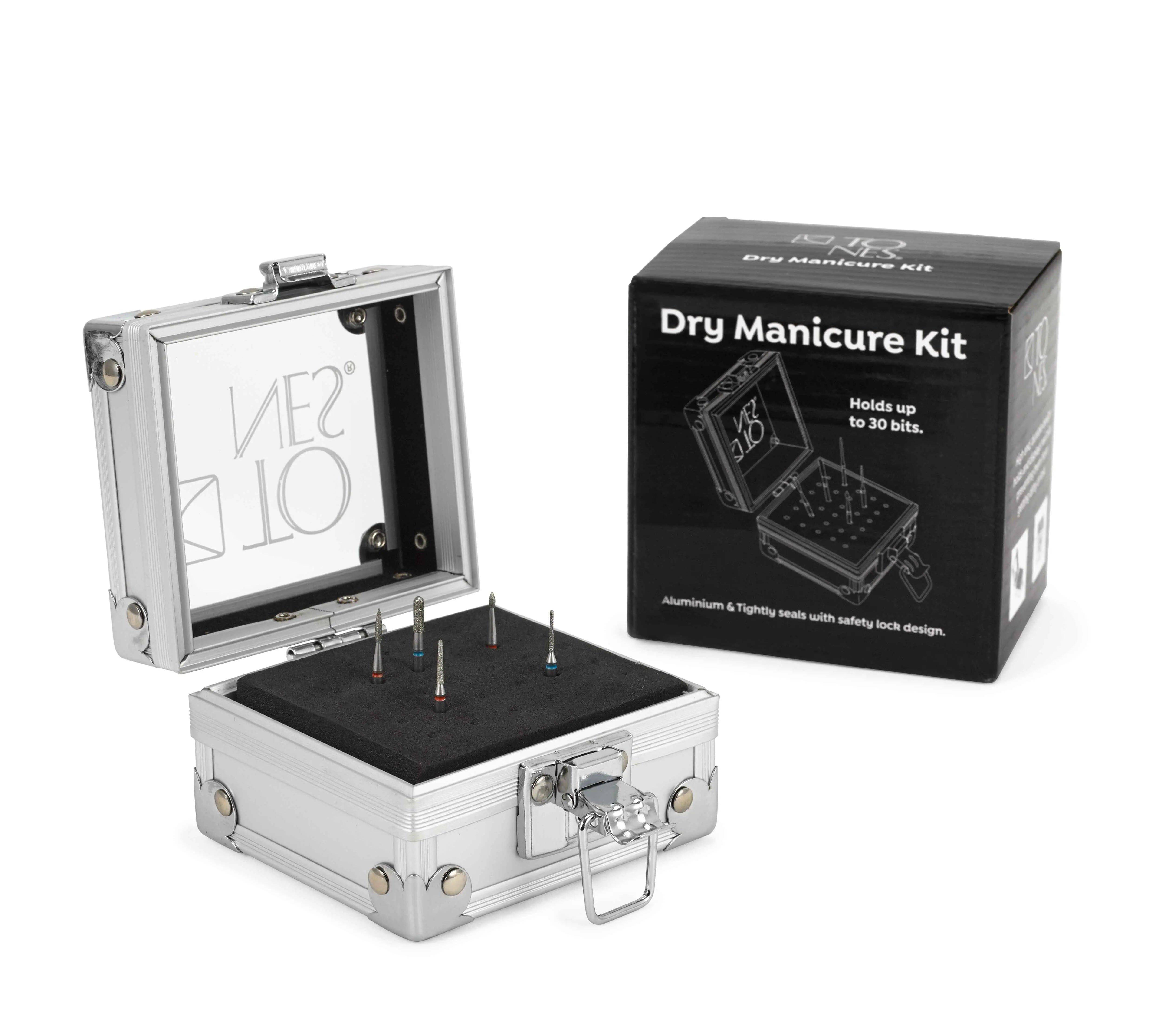 Dry Manicure Kit with 5 Drill Bits and Premium Drill Bit Case