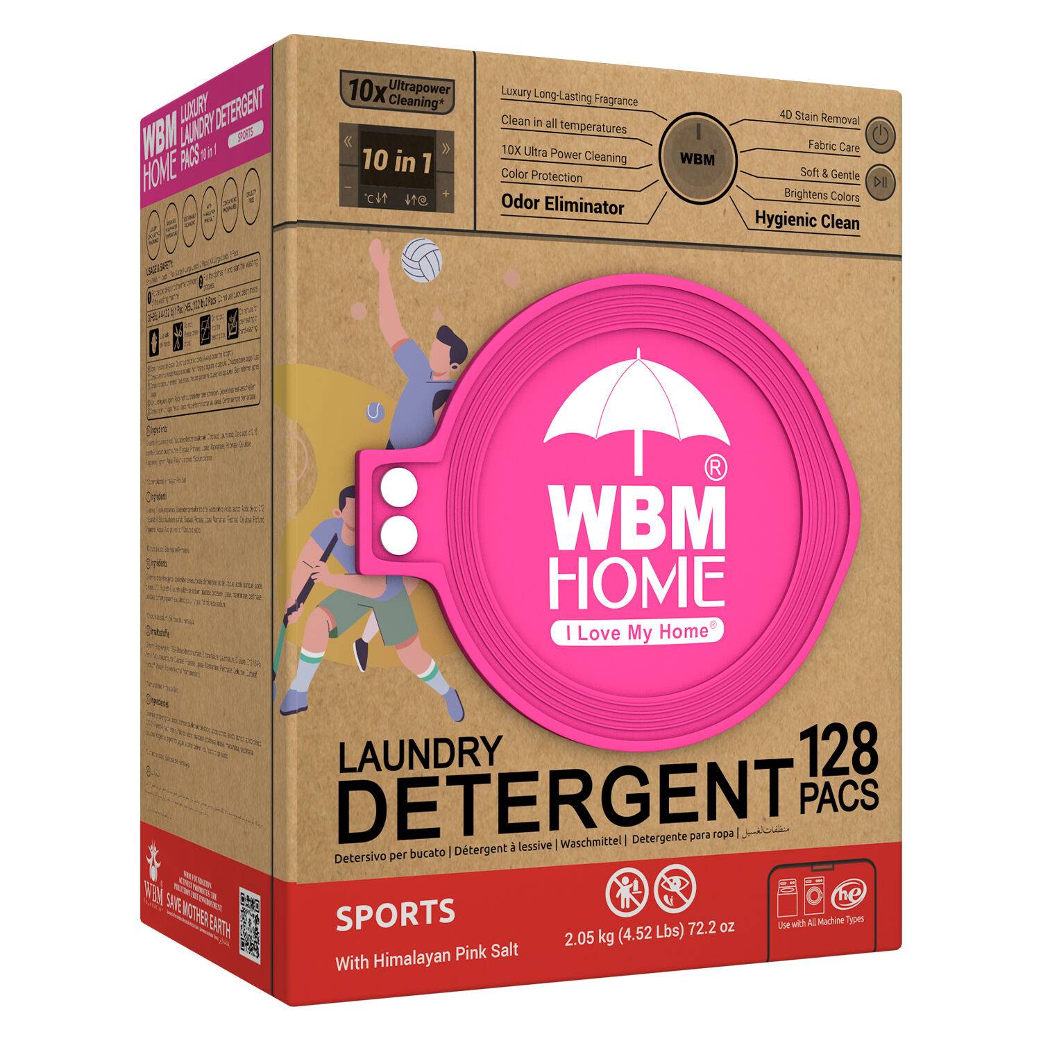 WBM HOME Laundry Detergent Pods, Autumn Scent, 128 PodS