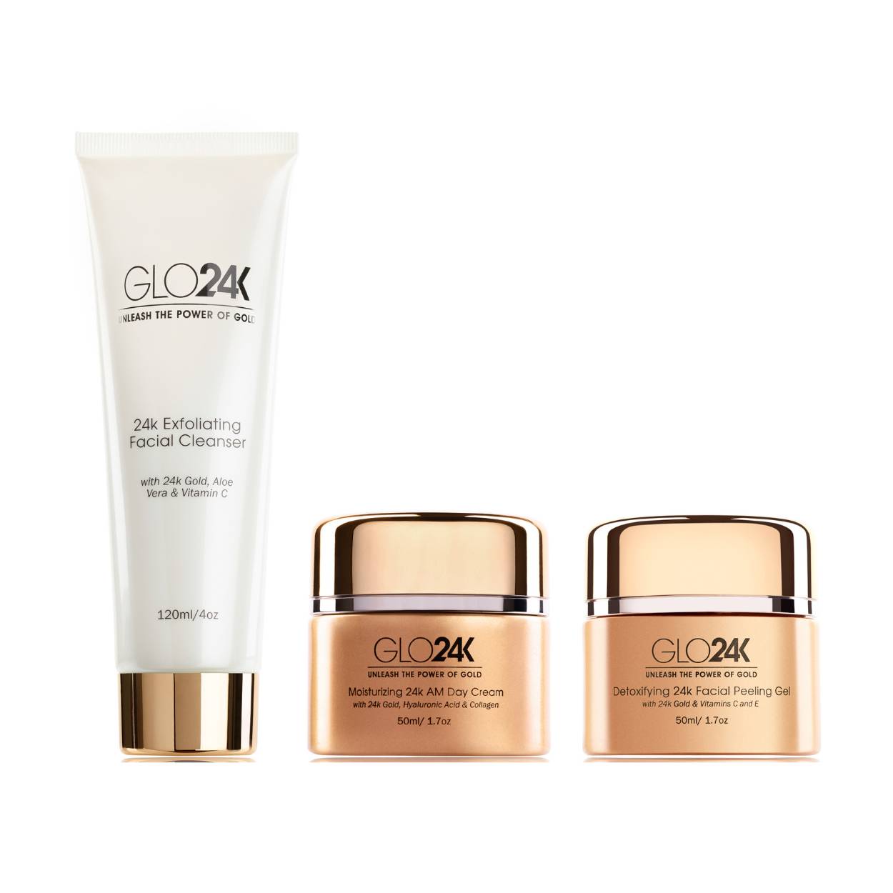 Moisturizing Day Cream, Peeling Gel, & Facial Cleanser Complete Set