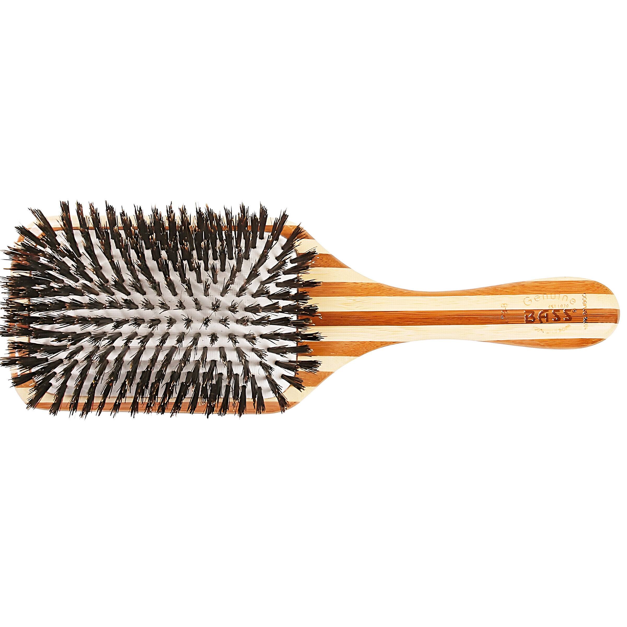 Shine&Condition Pure Natural Boar Bristle FIRM Bamboo Handle Lg Paddle