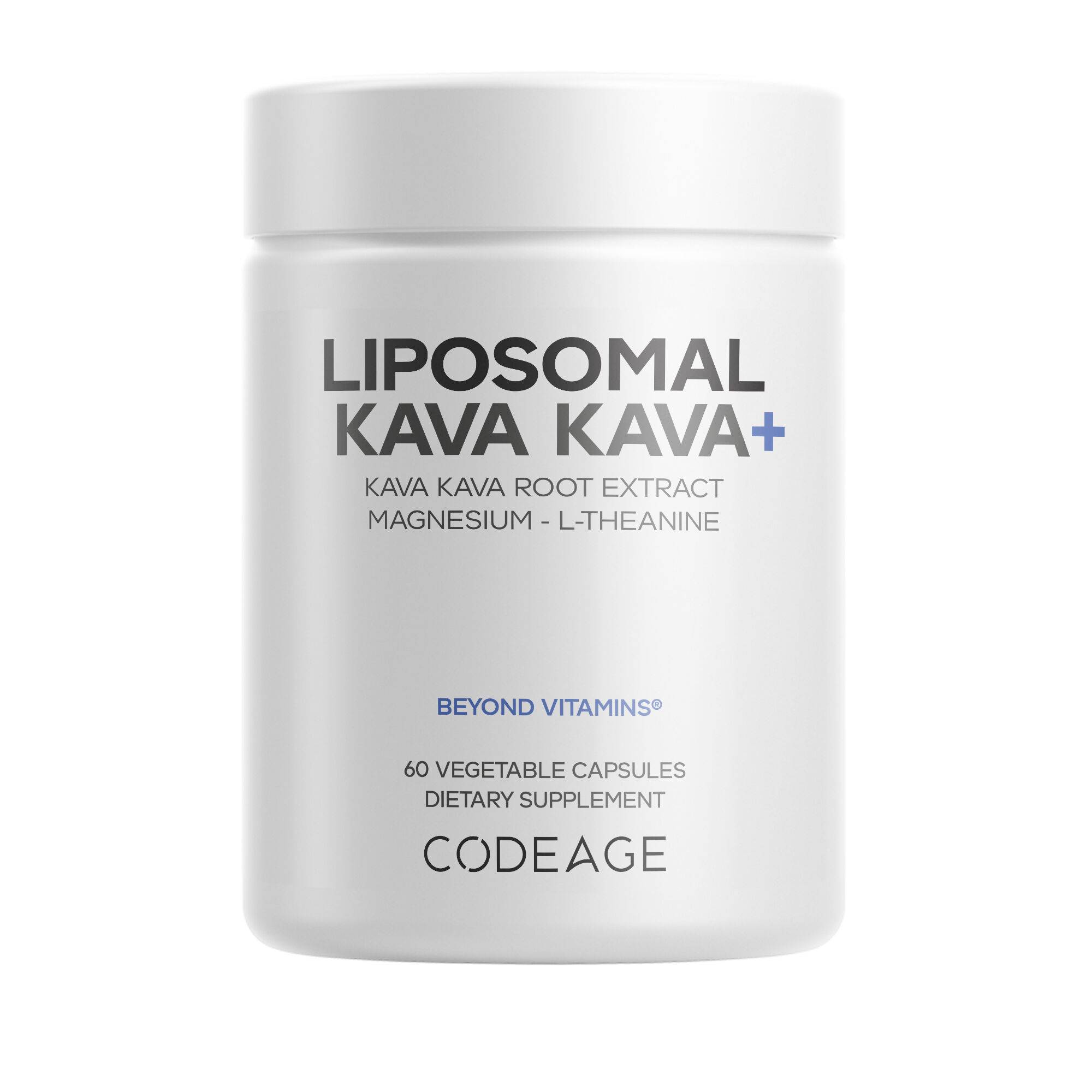 Liposomal Kava Kava+ Supplement - Magnesium Oxide - L-Theanine