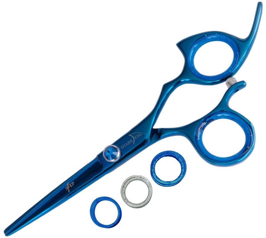 Right Hand Pro Non-Swivel Blue Titanium Cutting Shear